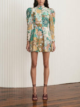 Load image into Gallery viewer, Hand-Painted Printed Mini Dress