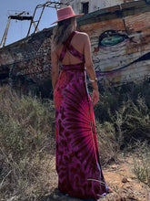 Laden Sie das Bild in den Galerie-Viewer, Printed Sleeveless V-Neck Maxi Dress