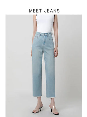 Light Blue Slim Straight Jeans