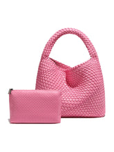 Load image into Gallery viewer, Recycled Vegan Intrecciato Shoulder Bag