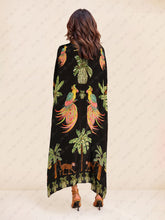 Carregar imagem no visualizador da galeria, Unique Drop Shoulder Sleeve Coconut Tree Printed Dress