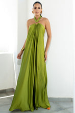 Load image into Gallery viewer, Satin  Elegant Maxi long Dress: Backless Halter Neck