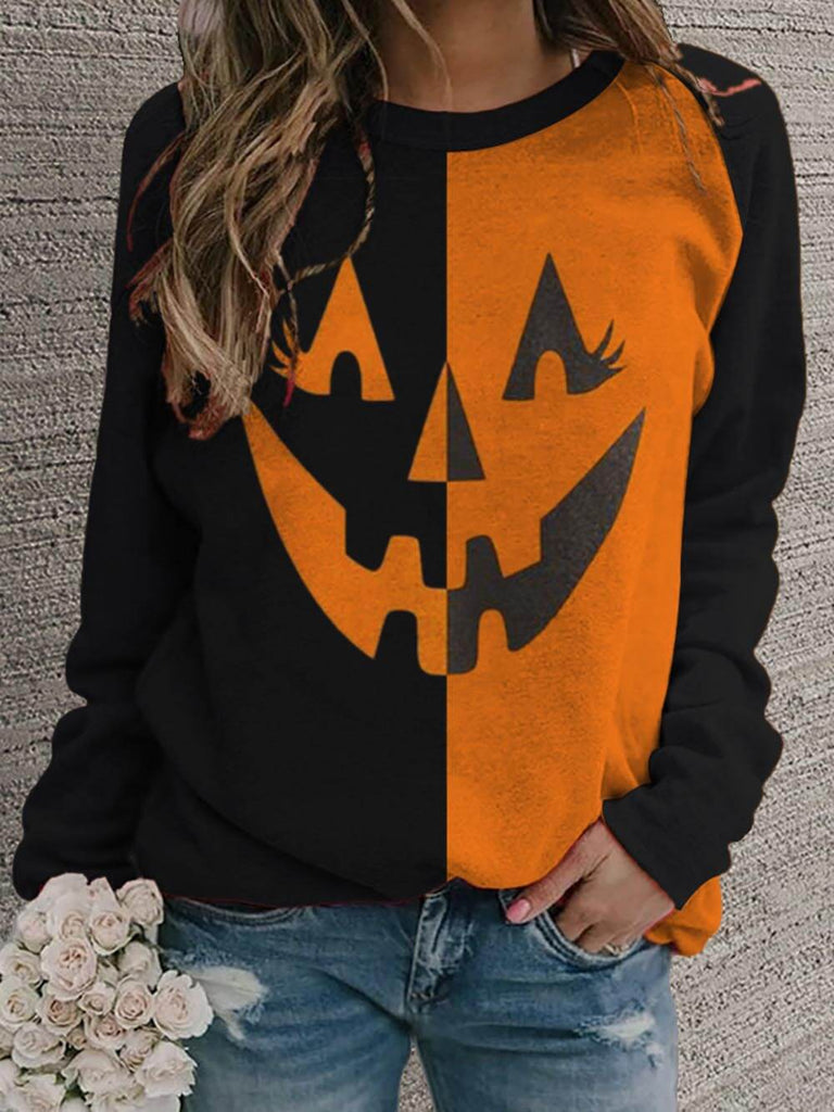 Retro Casual Halloween Ethnic Sweatshirt