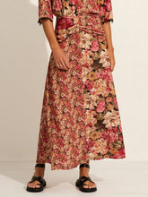 Charger l&#39;image dans la galerie, Exquisite Round Neck Floral Print A-Line Skirt  set