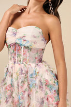 Load image into Gallery viewer, Stunning Element Mesh Ruffled Strapless Maxi Dress