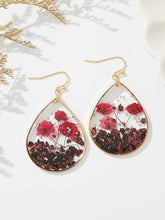 Load image into Gallery viewer, Handmade Mineral Begonia Flower Earrings