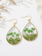 Load image into Gallery viewer, Handmade Mineral Begonia Flower Earrings