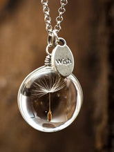 Carregar imagem no visualizador da galeria, Reversible Crystal Pendant Dandelion Time Stone Necklace