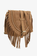 Load image into Gallery viewer, Brown Western Cowboy Style Fringe Crossbody Bag