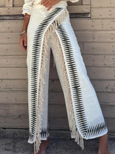 Load image into Gallery viewer, Elar Contrast Black Fringe Pants Set