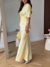 Load image into Gallery viewer, Off-shoulder tie top and skirt set