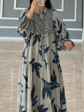 Indlæs billede til gallerivisning Printed lantern sleeves loose dress