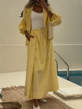Load image into Gallery viewer, Yellow striped casual set
