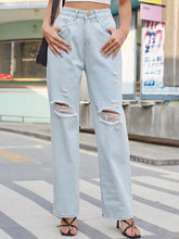 Load image into Gallery viewer, Light Wash Vintage Distressed Denim Pants