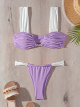 Load image into Gallery viewer, Color Block Strap Bikini Set