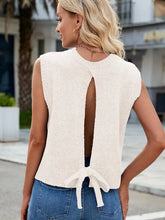 Load image into Gallery viewer, Summer Knit Sleeveless Split-Back Top
