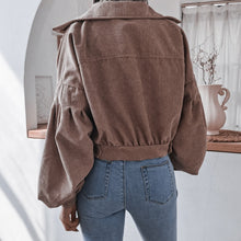 Load image into Gallery viewer, Casual Corduroy Lantern Sleeves Jacket