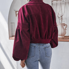 Load image into Gallery viewer, Casual Corduroy Lantern Sleeves Jacket