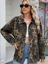 Načíst obrázek do prohlížeče Galerie, Spring Loose-Fit Leopard Print Denim Jacket