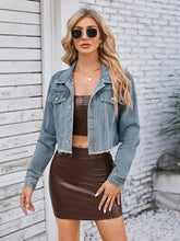 Načíst obrázek do prohlížeče Galerie, Slim-Fit Washed Denim Long-Sleeve Jacket