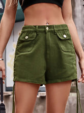 Load image into Gallery viewer, American Casual Drawstring Denim Cargo Shorts