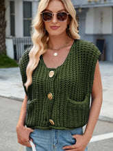 Load image into Gallery viewer, V-Neck Buttoned Knit Vest
