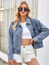 Načíst obrázek do prohlížeče Galerie, Spring Loose Punk Studded Denim Jacket
