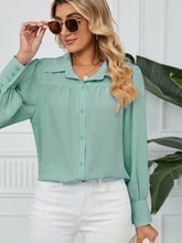Load image into Gallery viewer, Chiffon Loose-Fit Button-Up Shirt