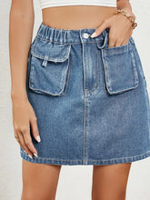 Indlæs billede til gallerivisning Street Style Elastic Denim Skirt
