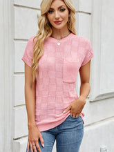Load image into Gallery viewer, Checkered Knit Casual Sweater