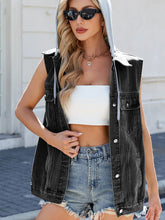 Načíst obrázek do prohlížeče Galerie, Trendy Casual Hooded Denim Vest Jacket
