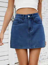 Load image into Gallery viewer, Trendy Versatile Denim Mini Skirt