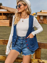 Načíst obrázek do prohlížeče Galerie, Trendy Denim Vest with Heart Buttons