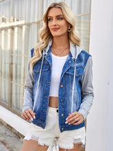 Indlæs billede til gallerivisning Spring Summer Hooded Denim Jacket