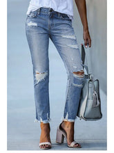 Load image into Gallery viewer, Slim Fit Ripped Cropped Jeans