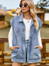 Načíst obrázek do prohlížeče Galerie, Washed Denim Vest with Unique Pockets