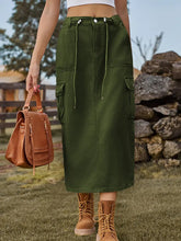 Indlæs billede til gallerivisning Casual Tie-Waist Denim Skirt