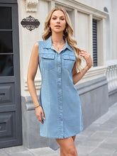 Load image into Gallery viewer, Adjustable Lightweight Denim Dress