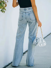 Load image into Gallery viewer, Washed Split-Hem Denim Pants