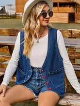 Načíst obrázek do prohlížeče Galerie, Trendy Denim Vest with Heart Buttons