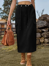 Indlæs billede til gallerivisning Casual Tie-Waist Denim Skirt