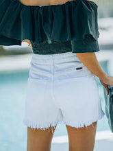 Load image into Gallery viewer, Distressed Frayed Hem Denim Shorts
