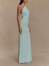Load image into Gallery viewer, Slinky Halter Maxi Dress - Lagoon