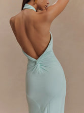 Load image into Gallery viewer, Slinky Halter Maxi Dress - Lagoon