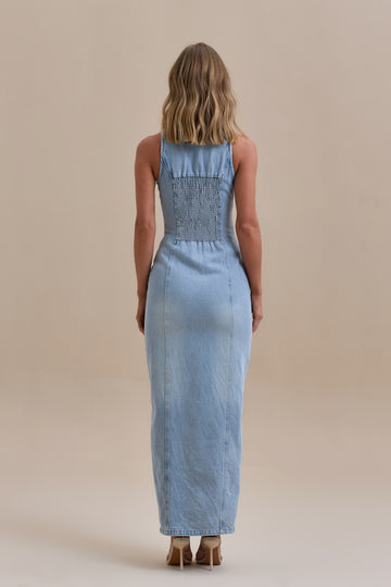Maxi Dress | Mid Wash Denim