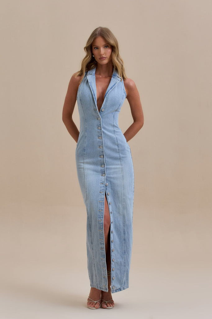 Maxi Dress | Mid Wash Denim