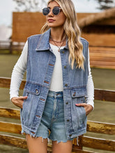 Indlæs billede til gallerivisning Fashionable Denim Sleeveless Vest