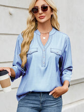 Load image into Gallery viewer, Casual Loose-Fit Lightweight Denim-Look Shirt
