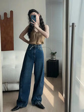 Laden Sie das Bild in den Galerie-Viewer, Trendy Loose Arc-Cut Denim Pants