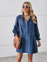 Load image into Gallery viewer, Loose Washed Patchwork Denim Dress